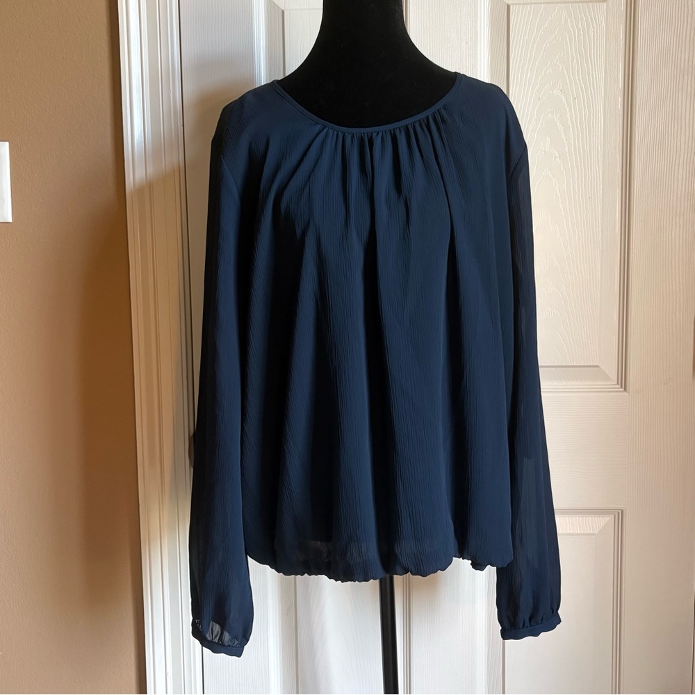 TOMMY HILFIGER Navy Blue Blouse